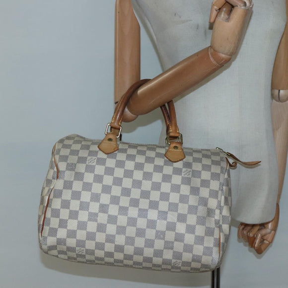 LOUIS VUITTON Damier Azur Speedy 30 Hand Bag N41533 LV Auth 136584