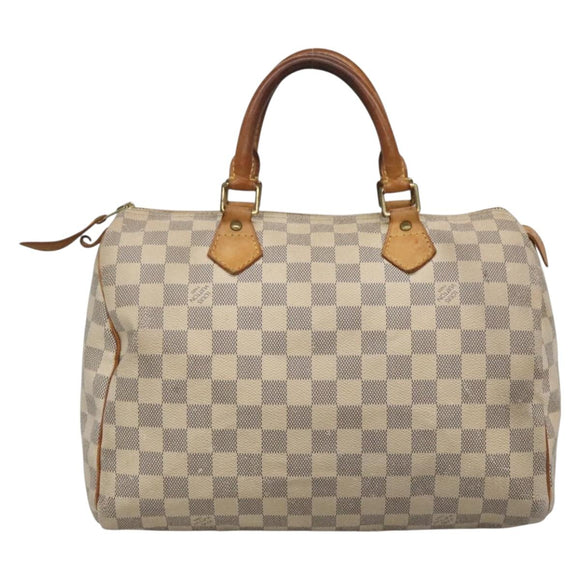 LOUIS VUITTON Damier Azur Speedy 30 Hand Bag N41533 LV Auth 136584