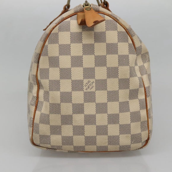 LOUIS VUITTON Damier Azur Speedy 30 Hand Bag N41533 LV Auth 136584