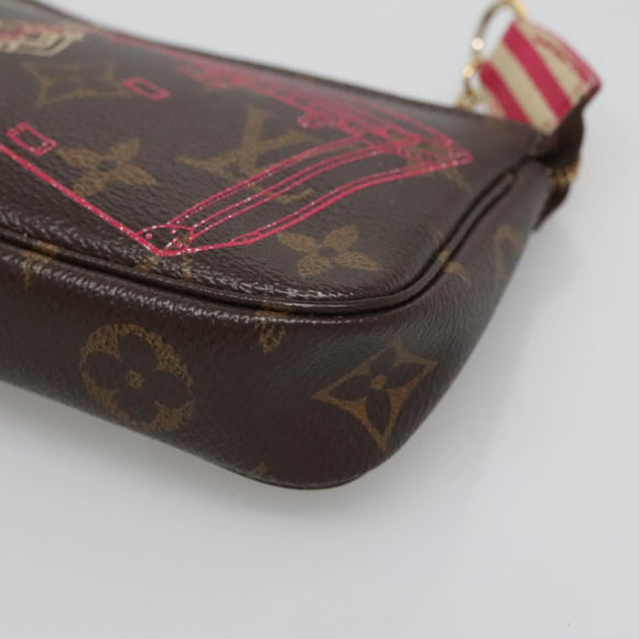LOUIS VUITTON Christmas Only Mini Pochette Accessoires Pouch M58501 Auth 136593