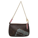 LOUIS VUITTON Christmas Only Mini Pochette Accessoires Pouch M58501 Auth 136593-2