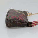 LOUIS VUITTON Christmas Only Mini Pochette Accessoires Pouch M58501 Auth 136593-4