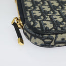 Christian Dior Oblique Trotter Canvas Phone Shoulder Bag Navy Gold Auth 136609-16