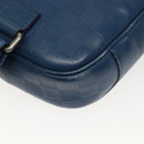 LOUIS VUITTON Damier Infini Ambreil Bag Leather Blue N41354 LV Auth 136610-18