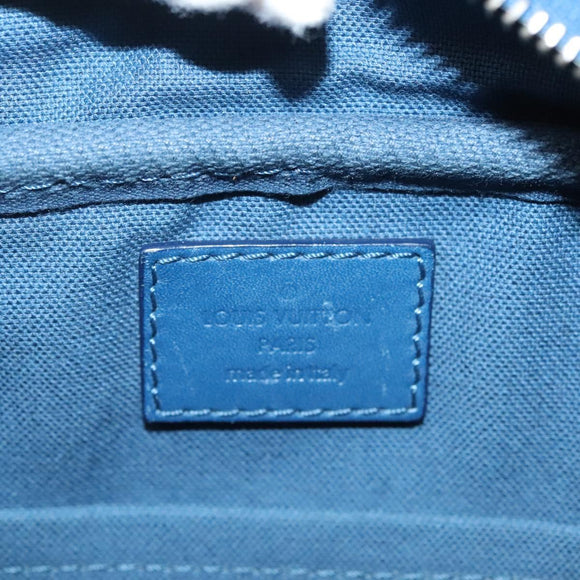 LOUIS VUITTON Damier Infini Ambreil Bag Leather Blue N41354 LV Auth 136610