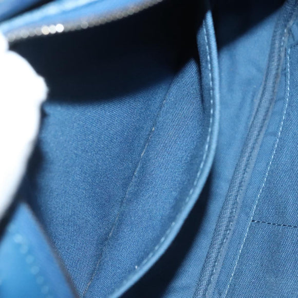 LOUIS VUITTON Damier Infini Ambreil Bag Leather Blue N41354 LV Auth 136610