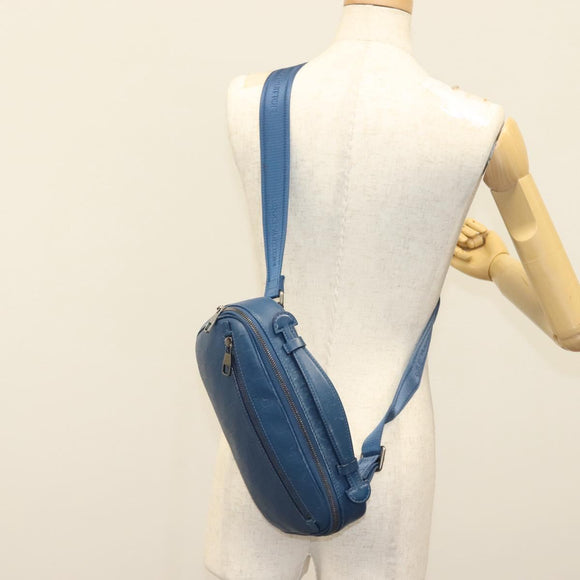 LOUIS VUITTON Damier Infini Ambreil Bag Leather Blue N41354 LV Auth 136610