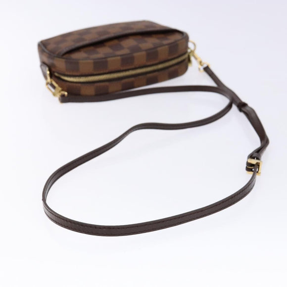 LOUIS VUITTON Damier Ebene Pochette Ipanema Shoulder Bag N51296 LV Auth 136613V