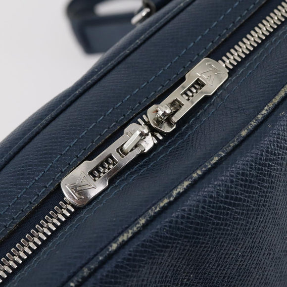 LOUIS VUITTON Taiga Porte Documents Voyage PM Bag 2way Blue M30639 Auth 136614