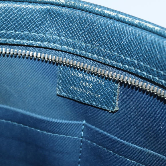 LOUIS VUITTON Taiga Porte Documents Voyage PM Bag 2way Blue M30639 Auth 136614