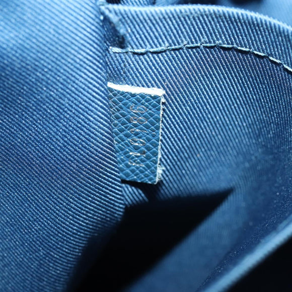 LOUIS VUITTON Taiga Porte Documents Voyage PM Bag 2way Blue M30639 Auth 136614