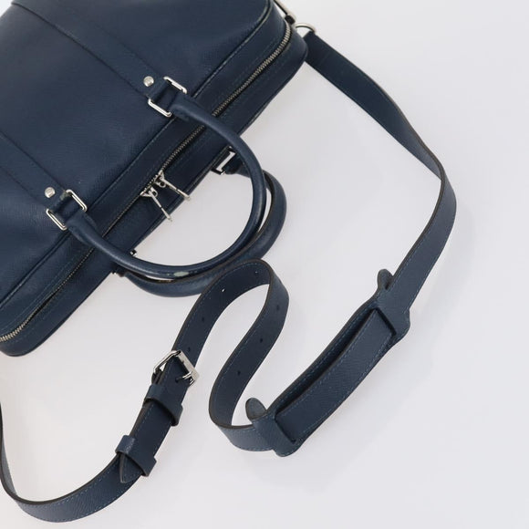 LOUIS VUITTON Taiga Porte Documents Voyage PM Bag 2way Blue M30639 Auth 136614