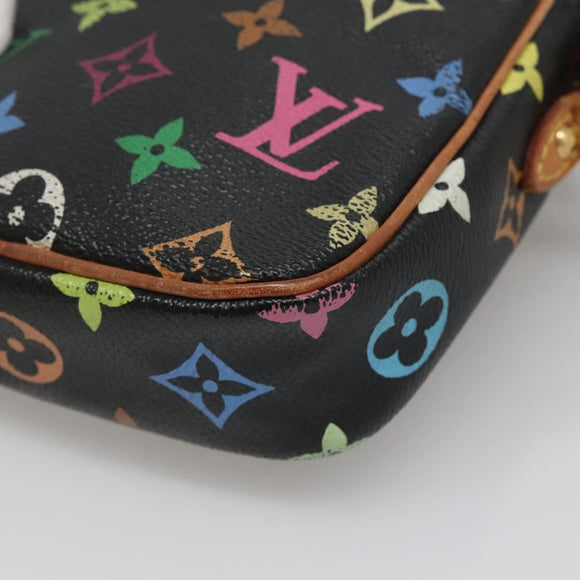 LOUIS VUITTON Monogram Multicolor Lift Shoulder Bag Black M40056 LV Auth 136621
