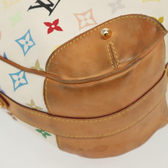 LOUIS VUITTON Monogram Multicolor Greta Hand Bag White M40195 LV Auth 136623