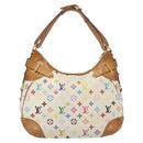 LOUIS VUITTON Monogram Multicolor Greta Hand Bag White M40195 LV Auth 136623-13