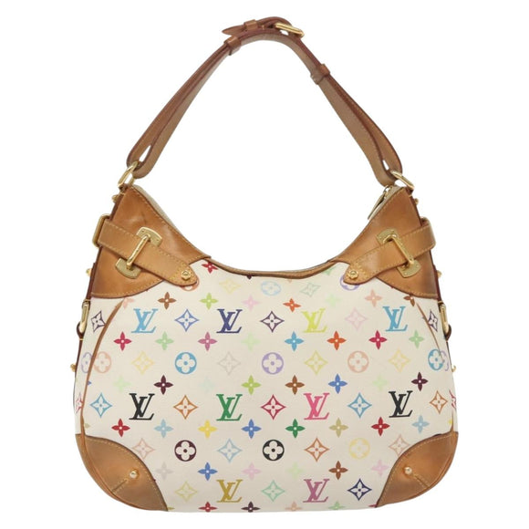 LOUIS VUITTON Monogram Multicolor Greta Hand Bag White M40195 LV Auth 136623
