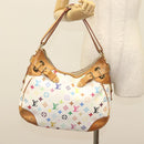LOUIS VUITTON Monogram Multicolor Greta Hand Bag White M40195 LV Auth 136623-21