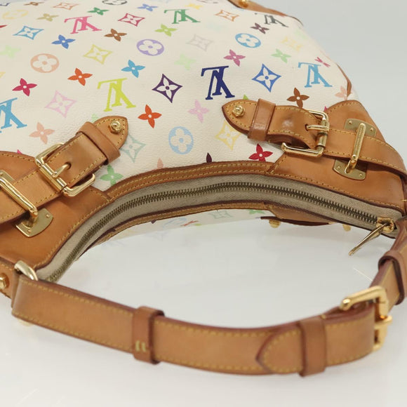 LOUIS VUITTON Monogram Multicolor Greta Hand Bag White M40195 LV Auth 136623