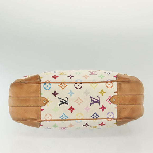 LOUIS VUITTON Monogram Multicolor Greta Hand Bag White M40195 LV Auth 136623