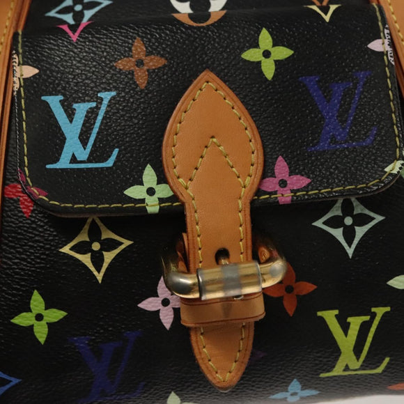 LOUIS VUITTON Monogram Multicolor Priscilla Hand Bag Black M40097 LV Auth 136624