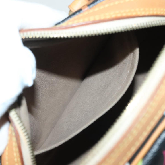 LOUIS VUITTON Monogram Multicolor Priscilla Hand Bag Black M40097 LV Auth 136624