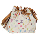 LOUIS VUITTON Monogram Multicolor Petit Noe Bag White M42229 LV Auth 136626V-1
