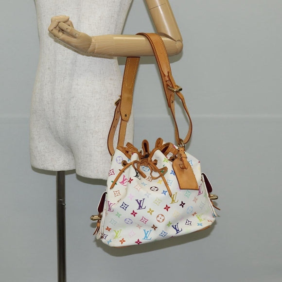 LOUIS VUITTON Monogram Multicolor Petit Noe Bag White M42229 LV Auth 136626V