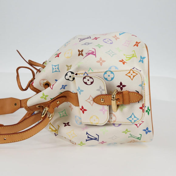 LOUIS VUITTON Monogram Multicolor Petit Noe Bag White M42229 LV Auth 136626V