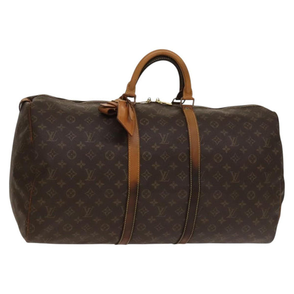 LOUIS VUITTON Monogram Keepall 55 Boston Bag M41424 LV Auth 136634