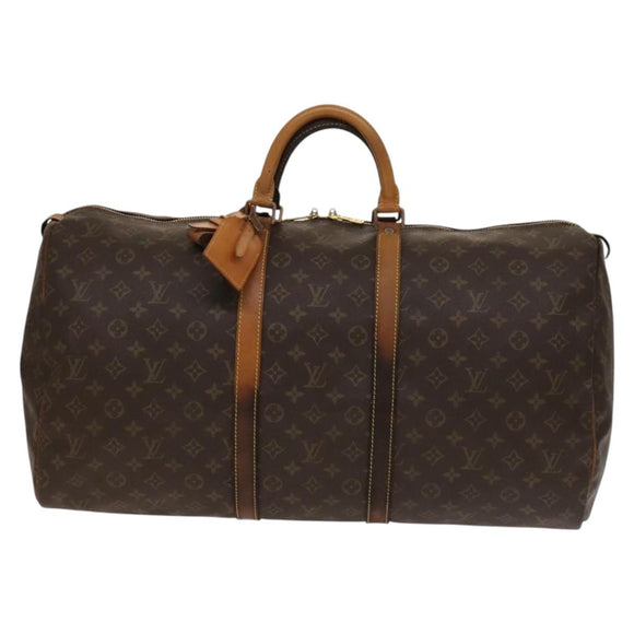 LOUIS VUITTON Monogram Keepall 55 Boston Bag M41424 LV Auth 136634