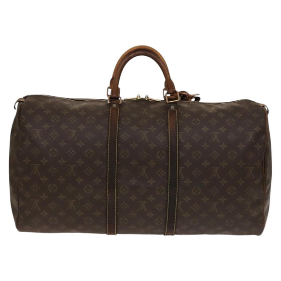 LOUIS VUITTON Monogram Keepall 55 Boston Bag M41424 LV Auth 136634