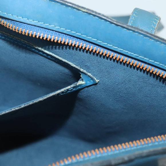 LOUIS VUITTON Epi Saint Jacques Poignees Long Bag Blue M52265 LV Auth 136637