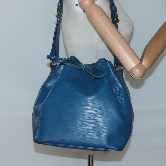 LOUIS VUITTON Epi Petit Noe Shoulder Bag Blue M44105 LV Auth 136638