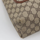 GUCCI GG Supreme Web Sherry Line Tote Bag PVC Beige 39 002 4487 Auth 136646-14
