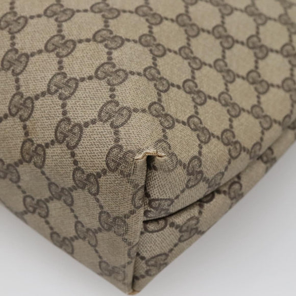 GUCCI GG Supreme Web Sherry Line Tote Bag PVC Beige 39 002 4487 Auth 136646