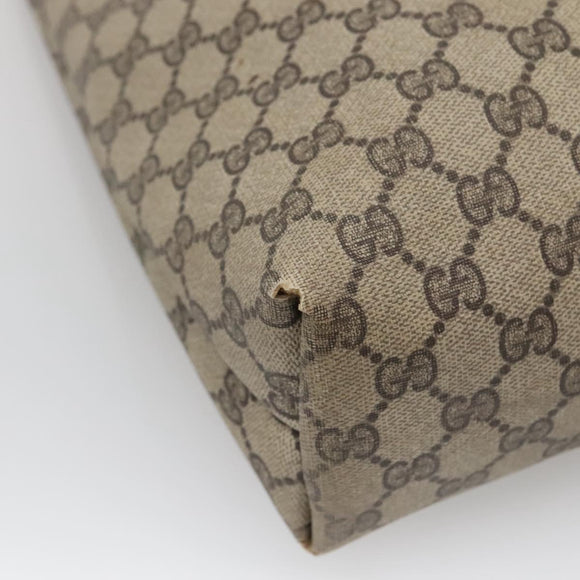 GUCCI GG Supreme Web Sherry Line Tote Bag PVC Beige 39 002 4487 Auth 136646