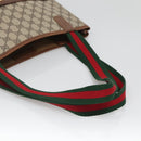 GUCCI GG Supreme Web Sherry Line Tote Bag PVC Beige 39 002 4487 Auth 136646-7