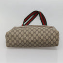 GUCCI GG Supreme Web Sherry Line Tote Bag PVC Beige 39 002 4487 Auth 136646-5