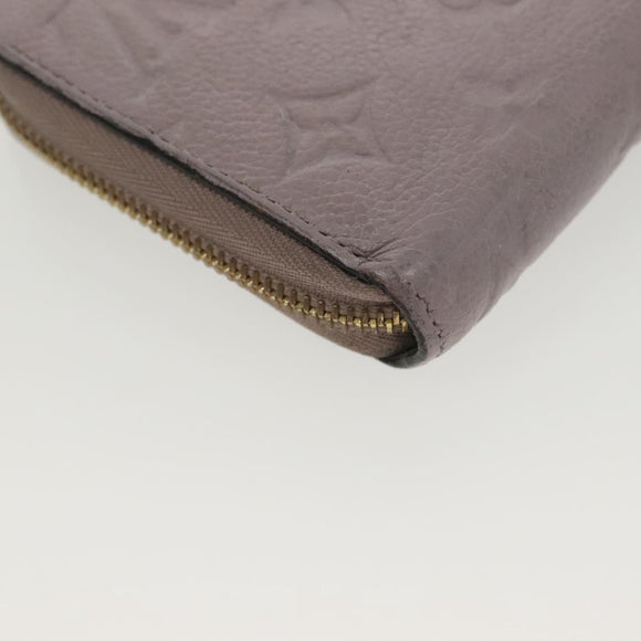 LOUIS VUITTON Monogram Empreinte Zippy Wallet Purple M83225 LV Auth 136652