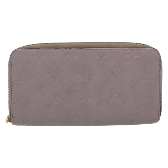 LOUIS VUITTON Monogram Empreinte Zippy Wallet Purple M83225 LV Auth 136652