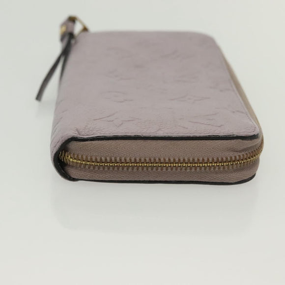 LOUIS VUITTON Monogram Empreinte Zippy Wallet Purple M83225 LV Auth 136652