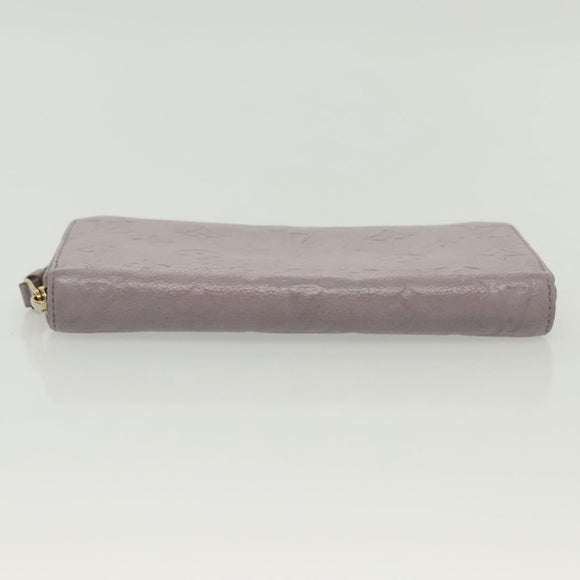 LOUIS VUITTON Monogram Empreinte Zippy Wallet Purple M83225 LV Auth 136652