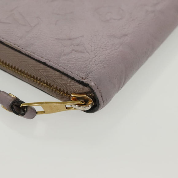 LOUIS VUITTON Monogram Empreinte Zippy Wallet Purple M83225 LV Auth 136652