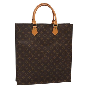 LOUIS VUITTON Monogram Sac Plat Hand Bag M51140 LV Auth 136656