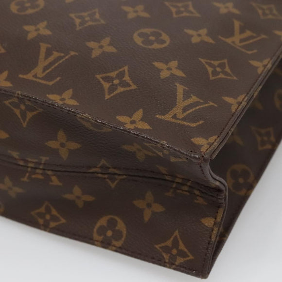 LOUIS VUITTON Monogram Sac Plat Hand Bag M51140 LV Auth 136656