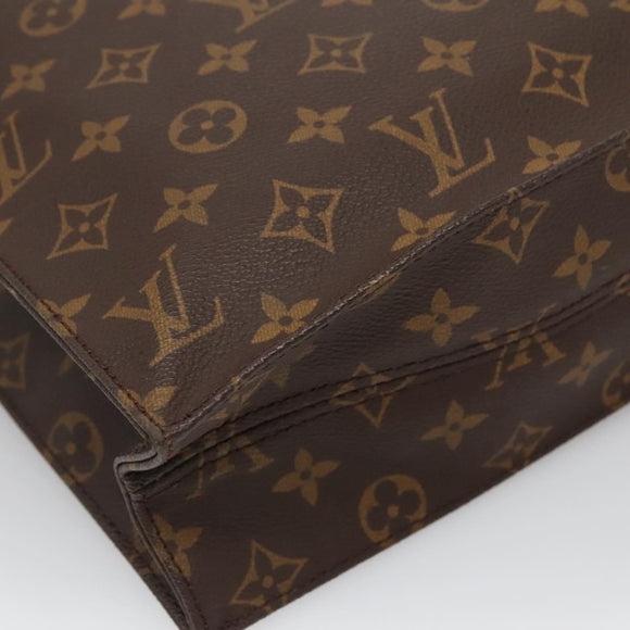 LOUIS VUITTON Monogram Sac Plat Hand Bag M51140 LV Auth 136656