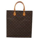 LOUIS VUITTON Monogram Sac Plat Hand Bag M51140 LV Auth 136656-2