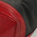 LOUIS VUITTON Epi Noe Shoulder Bag Bicolor Black Red M44017 LV Auth 136663-14