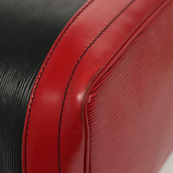 LOUIS VUITTON Epi Noe Shoulder Bag Bicolor Black Red M44017 LV Auth 136663