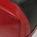 LOUIS VUITTON Epi Noe Shoulder Bag Bicolor Black Red M44017 LV Auth 136663-16